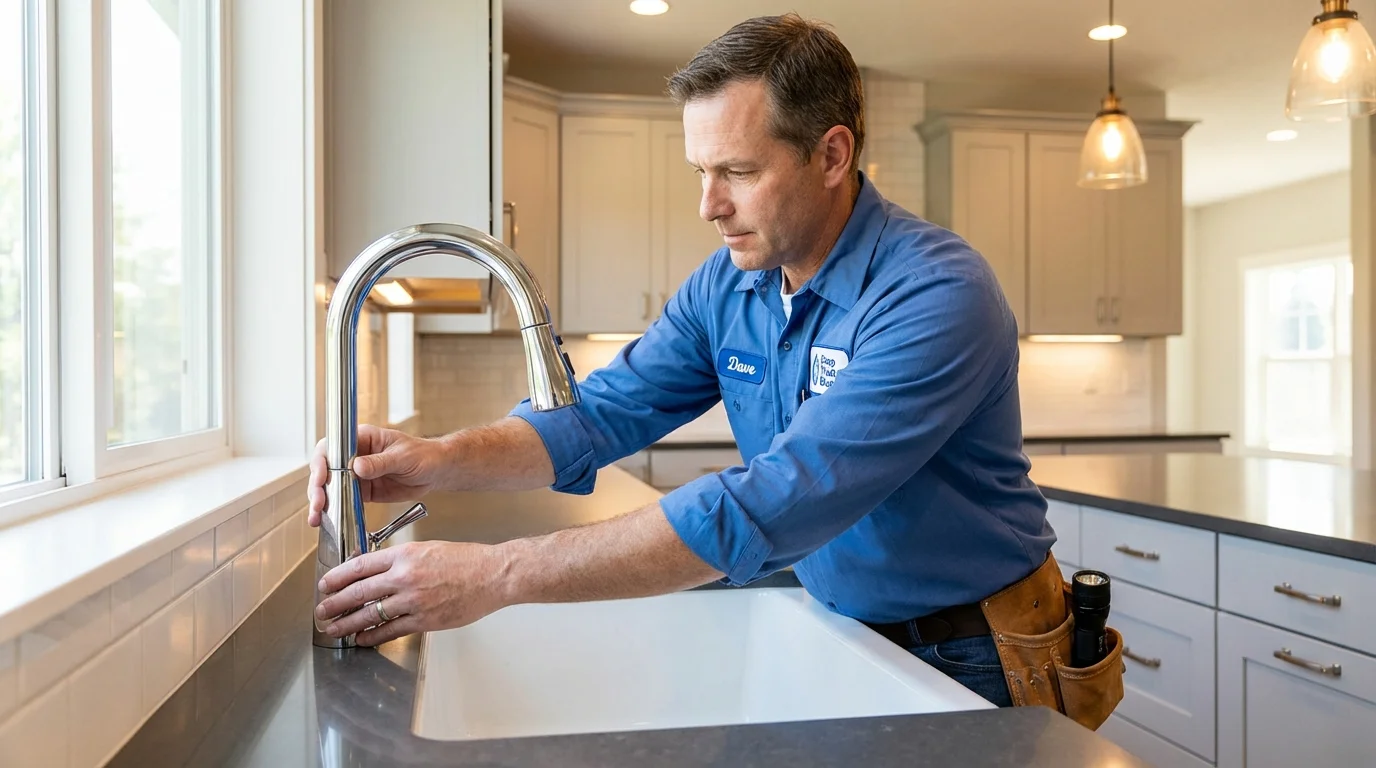 Kitchen faucet installation by Johns Plumbing LLC in Yellville